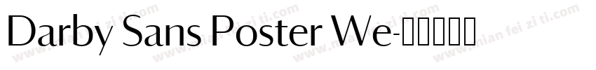 Darby Sans Poster We字体转换